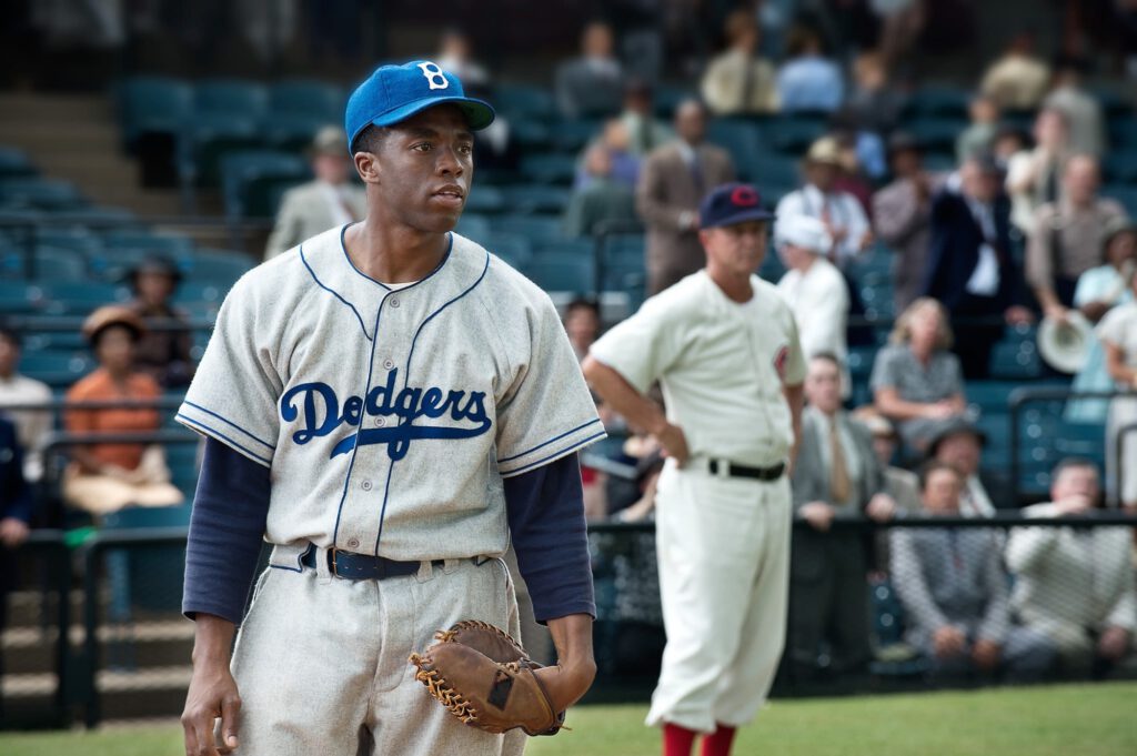 Chadwick Boseman in 42 Movie Still